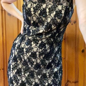 Beaded Sequin Dress with Built-in Liner